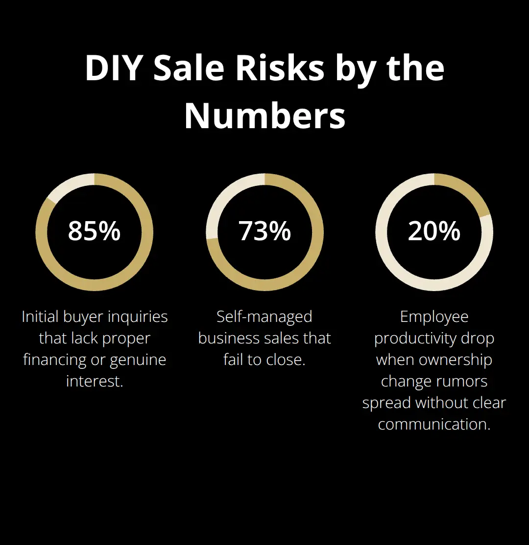 Key percentages highlighting risks in DIY business sales for U.S. owners